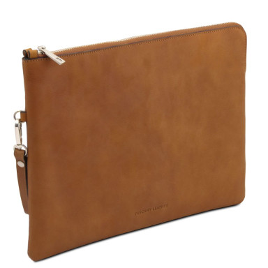 Giulio Maxi leather clutch with handle